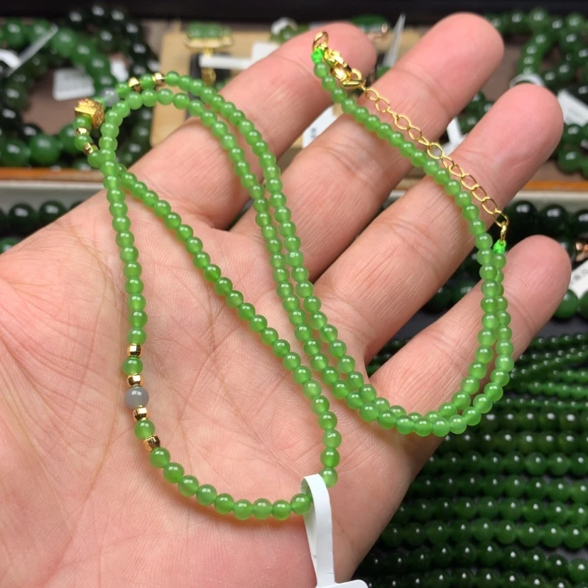 【闪购商品】颈饰未镶嵌和田玉（碧玉）3.5