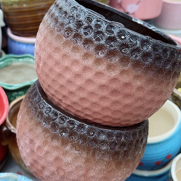 多肉绿植陶瓷花盆9.9包邮，有孔