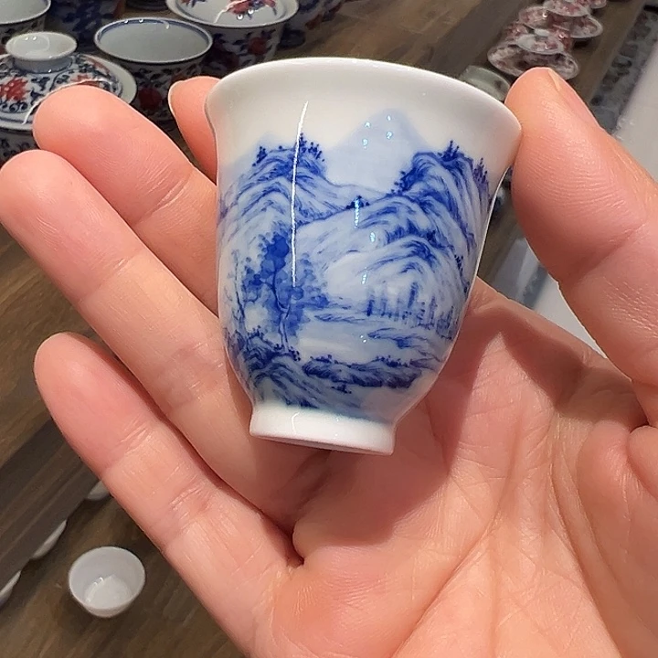 怡琅柴窑手工手绘杯