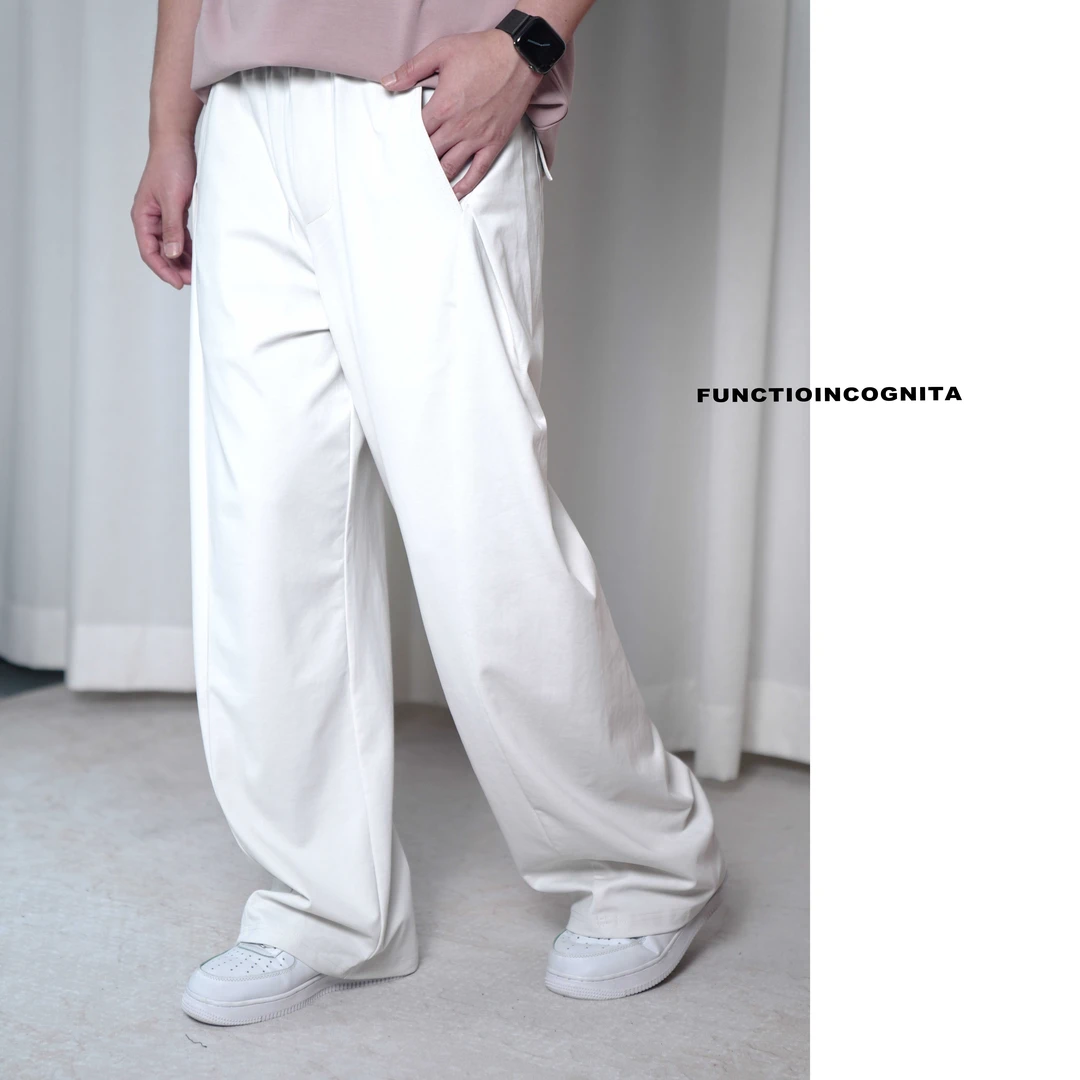 Functioincognita【精梳棉直筒垂感休闲裤】垂坠显腿长 立体剪裁
