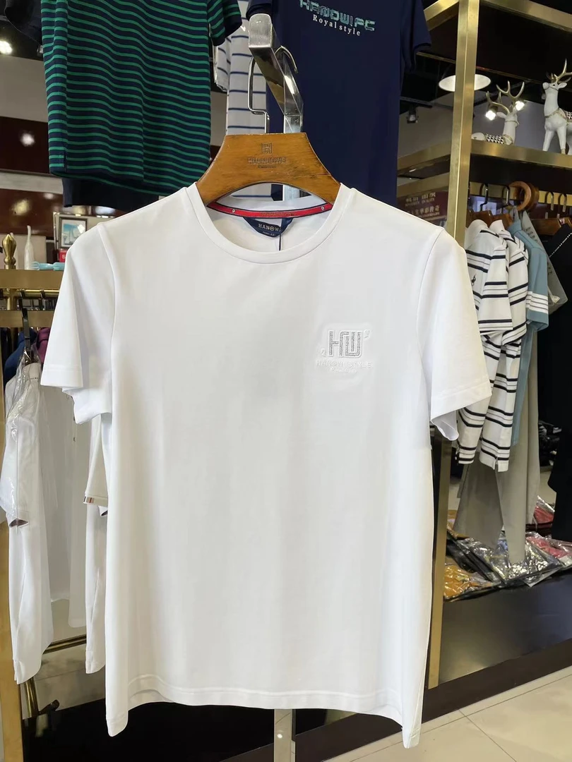 男士夏季短袖休闲圆领T恤D406