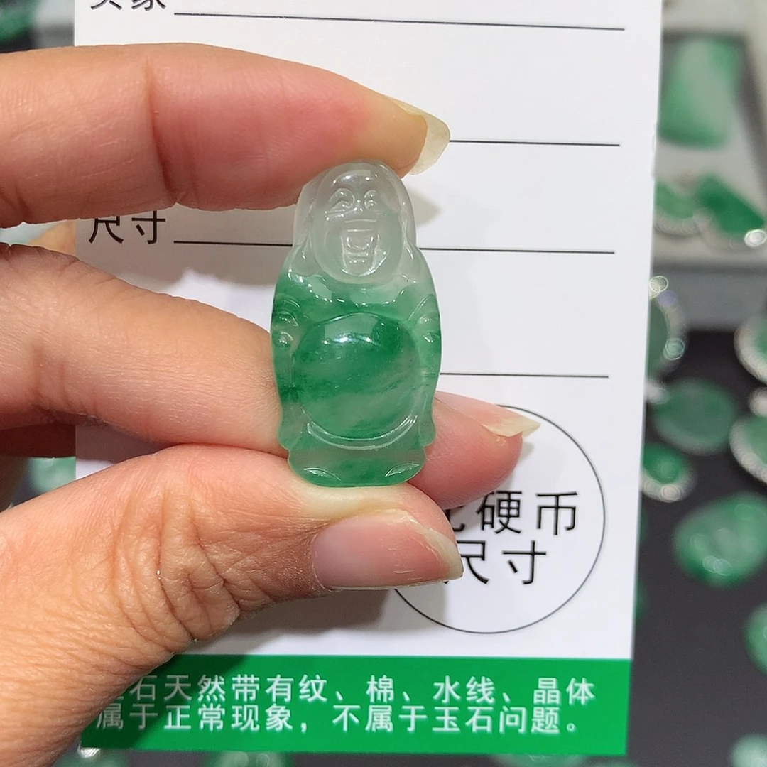 颈饰未镶嵌石英质玉（非洲翠）