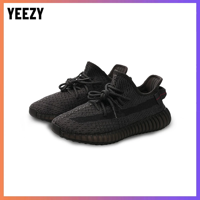 Yeezy椰子鞋「黑色满星」夏季透气潮鞋男女百搭休闲鞋YZ-BN350