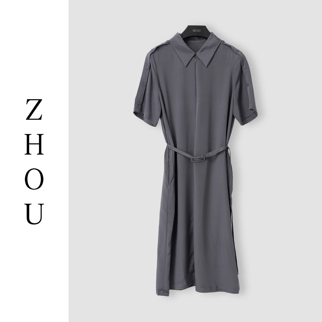 （周哥甄选）灰色连衣裙-23082
