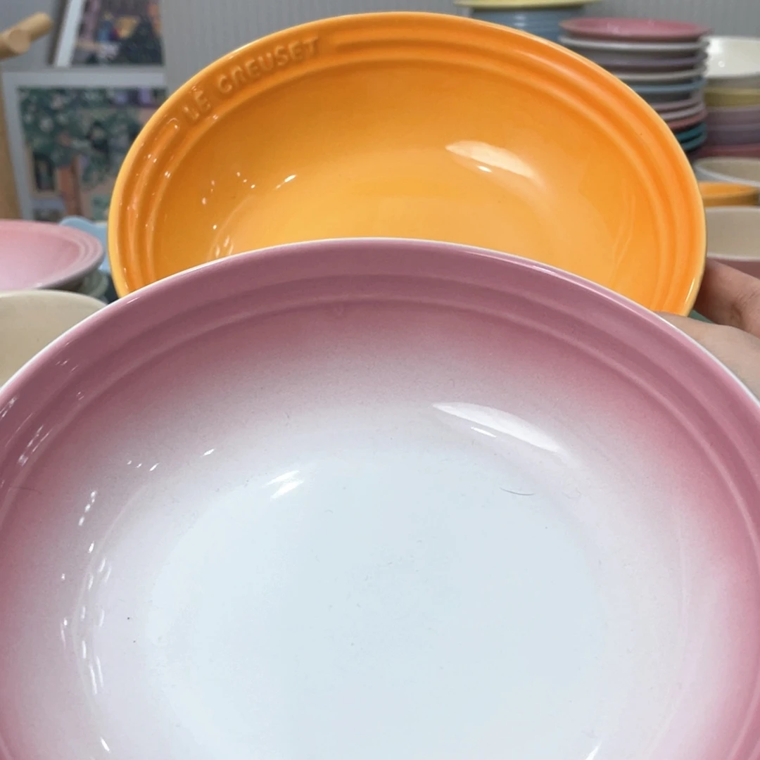 瓷片微瑕2个7英寸燕麦盘