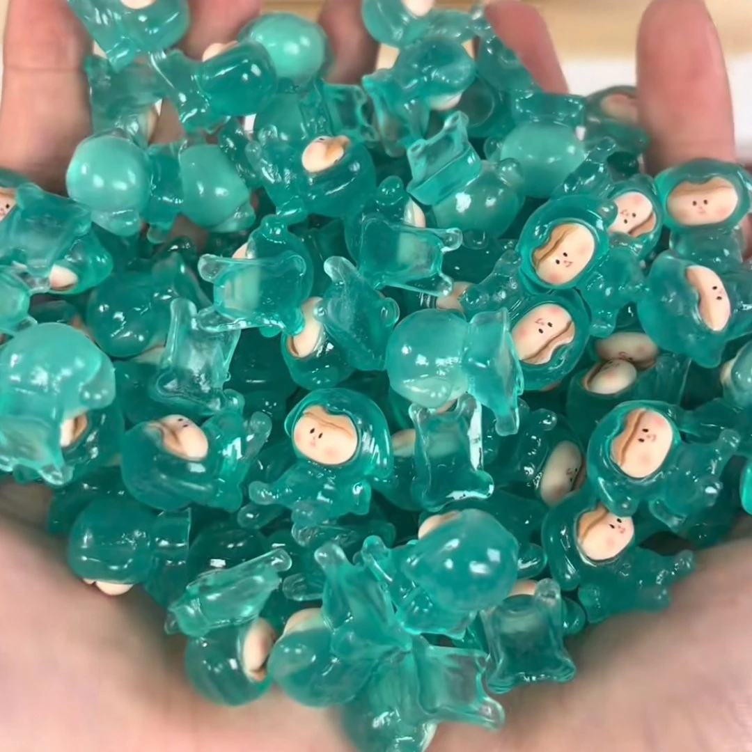 实色恶魔头diy树脂摆件