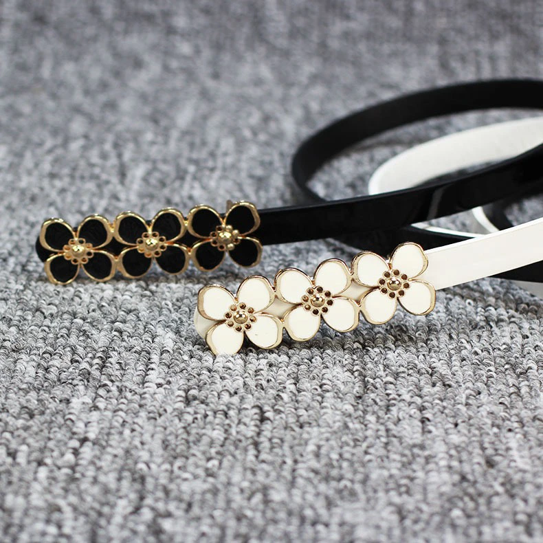 韩版时尚长衫连衣裙装饰品腰带 蝴蝶结板扣甜美细女士漆皮小皮带