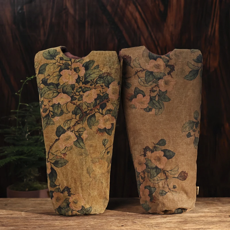 【陶珊居】山茶花传家壶袋（颜色深浅随机发一个（慢蓝S0334）