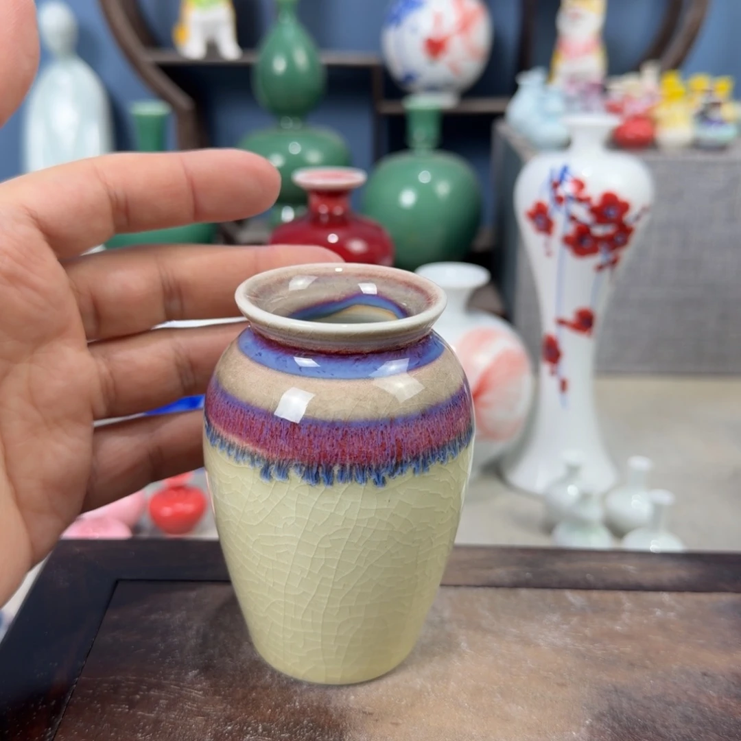陶瓷手工小花器摆件