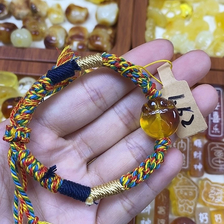 吊坠橄榄核福利猫爪手串