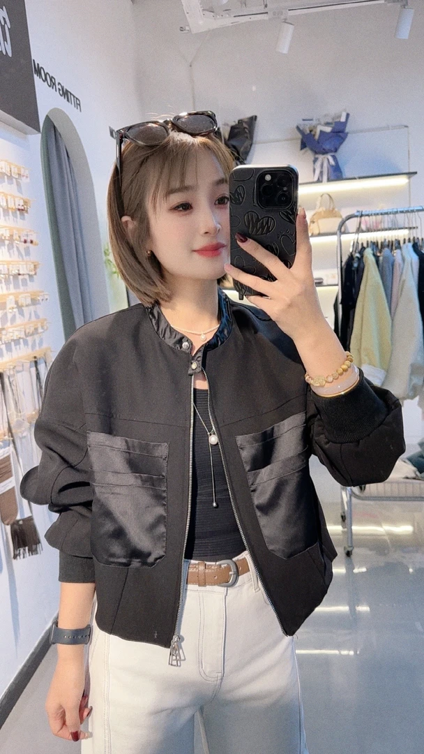 饭饭家 立领夹克小外套（衣长50左右）