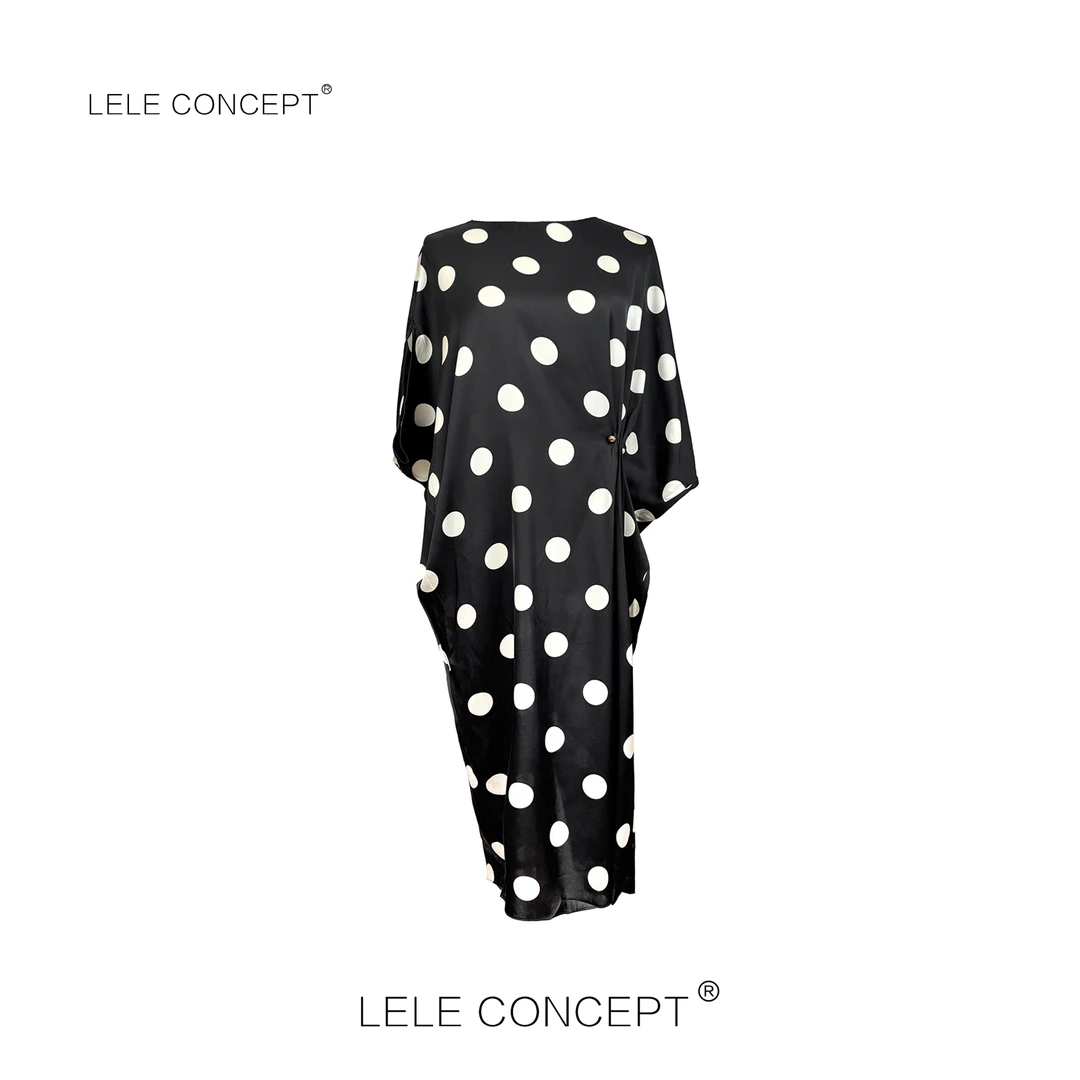LELE CONCEPT丨「丽」腰围造型波点连衣裙Q0618