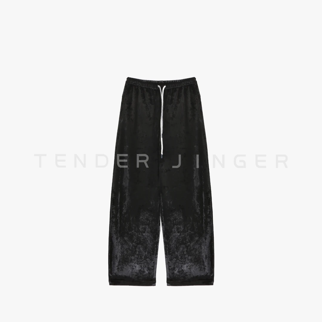 Tender Jinger｜线下专供 立体冰花光泽丝绒弯刀裤T54SAI50352
