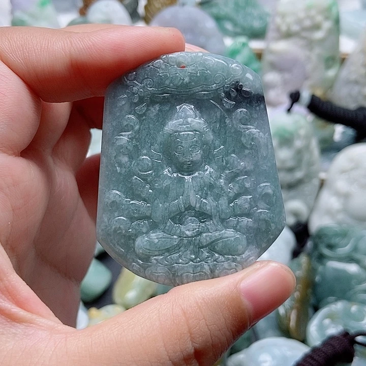翡翠未镶嵌吊坠(不含链)1