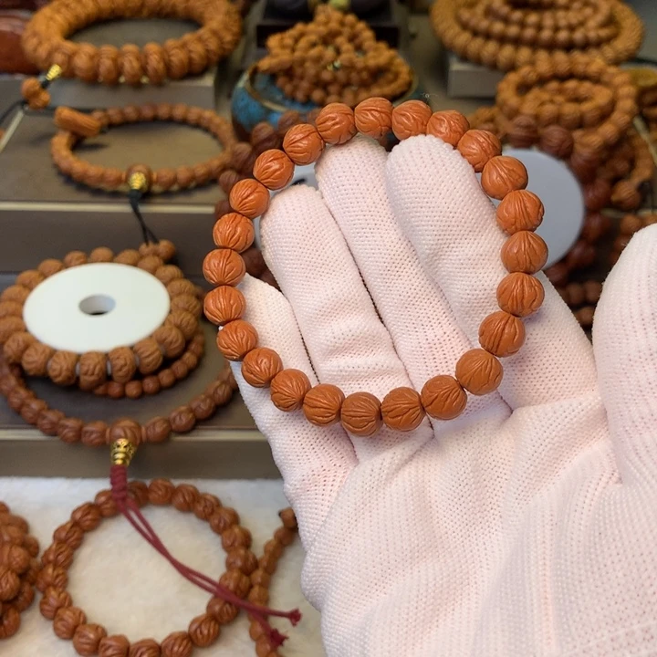 话***.手串桃核秦岭龙纹