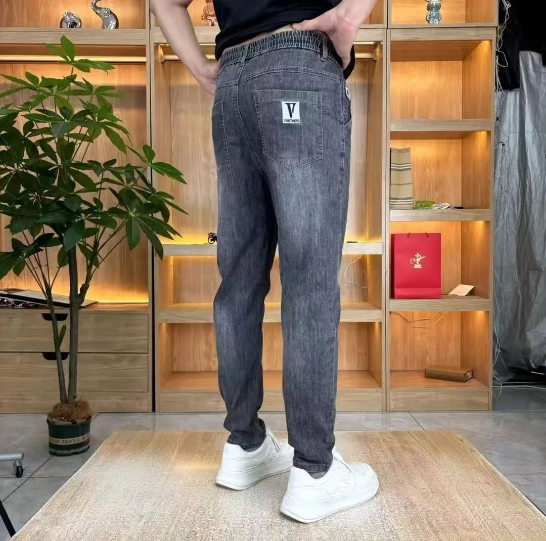 9557男装夏季修身春夏百搭男时尚牛仔裤长裤