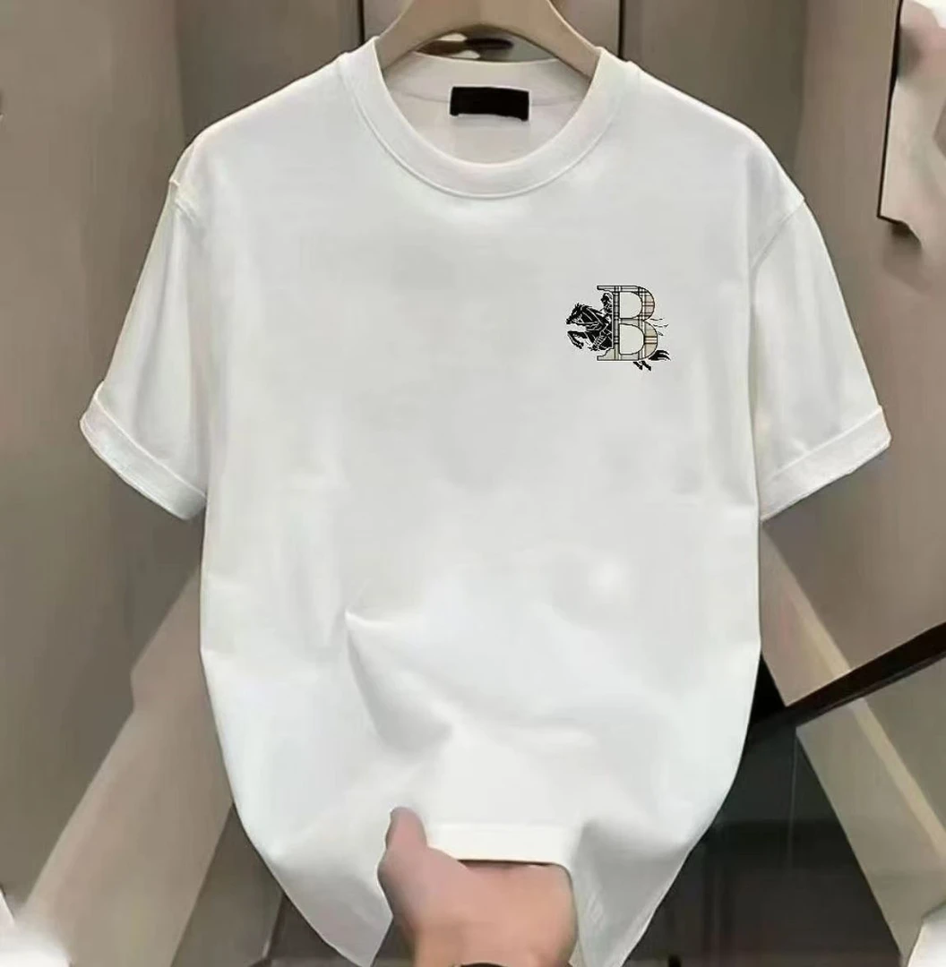 【B家战马】时尚百搭潮流情侣休闲半袖圆领印花夏季男女同款T恤纯棉