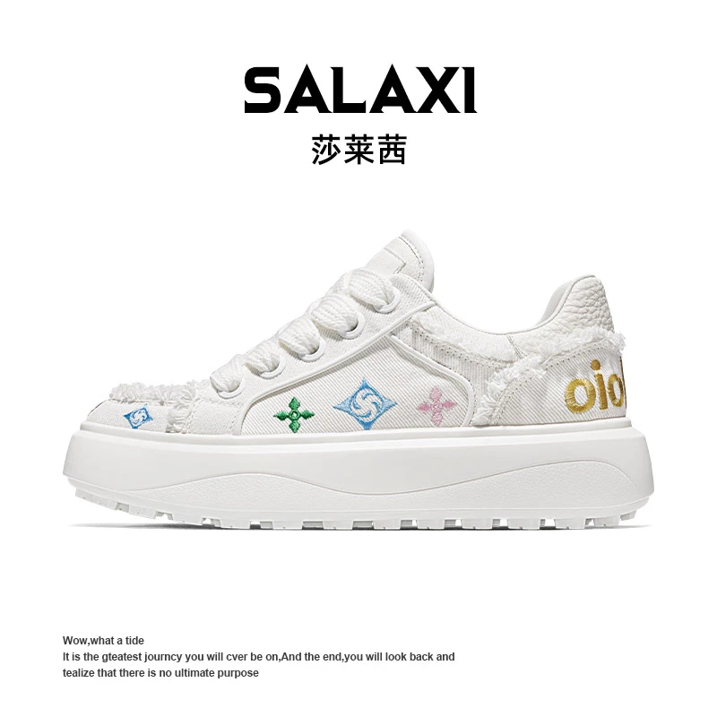 SALAXI/莎莱茜 欧货高级轻奢潮牌爆款刺绣拼色明星同款男女运动鞋