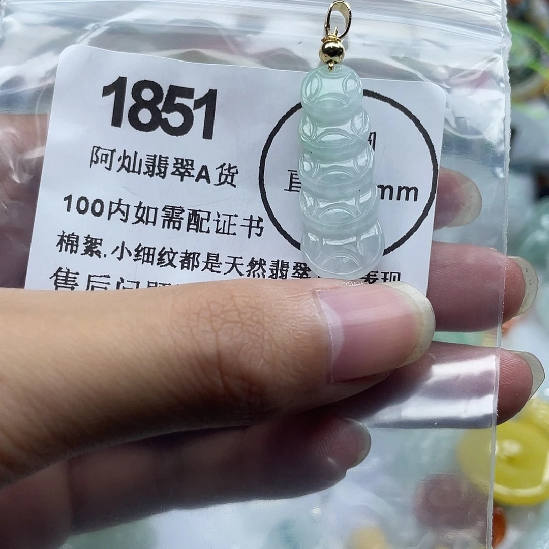 翡翠未镶嵌吊坠(赠链)