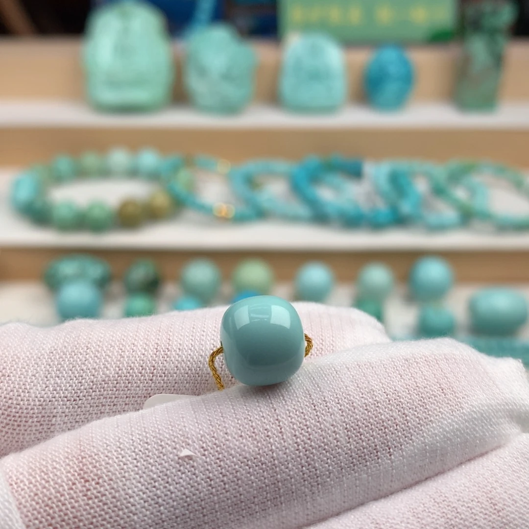 未镶嵌绿松石珠宝奇石卡10.1