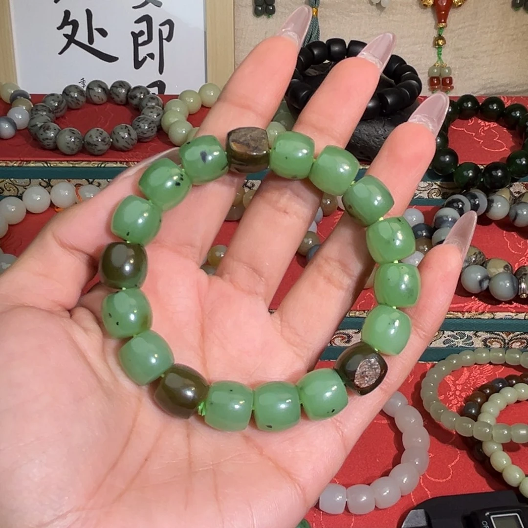 和田玉手链未镶嵌美***字