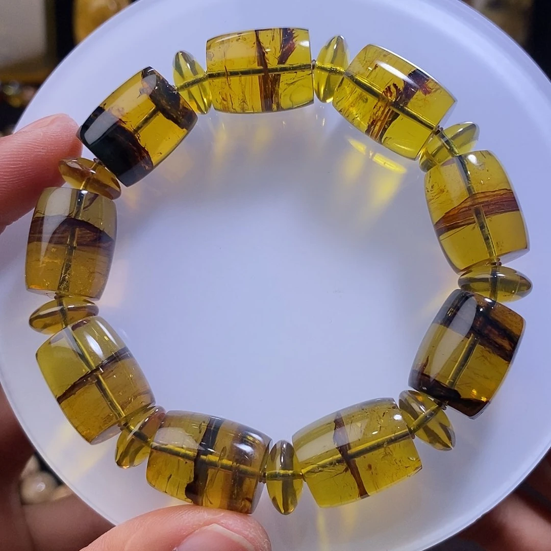 琥珀颈饰未镶嵌26.6克14mm