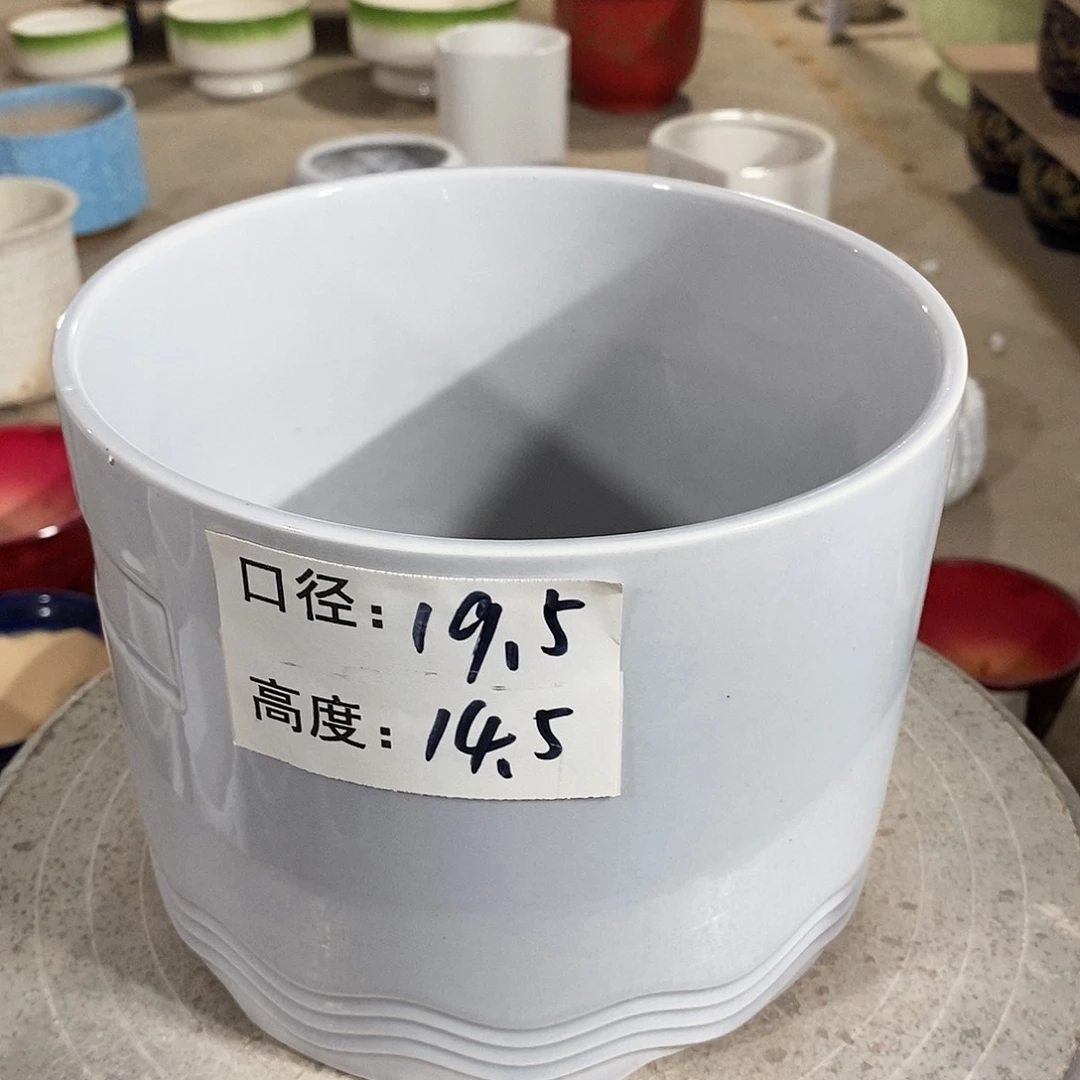 【闪购商品】陶瓷微瑕花盆-034-1个灰