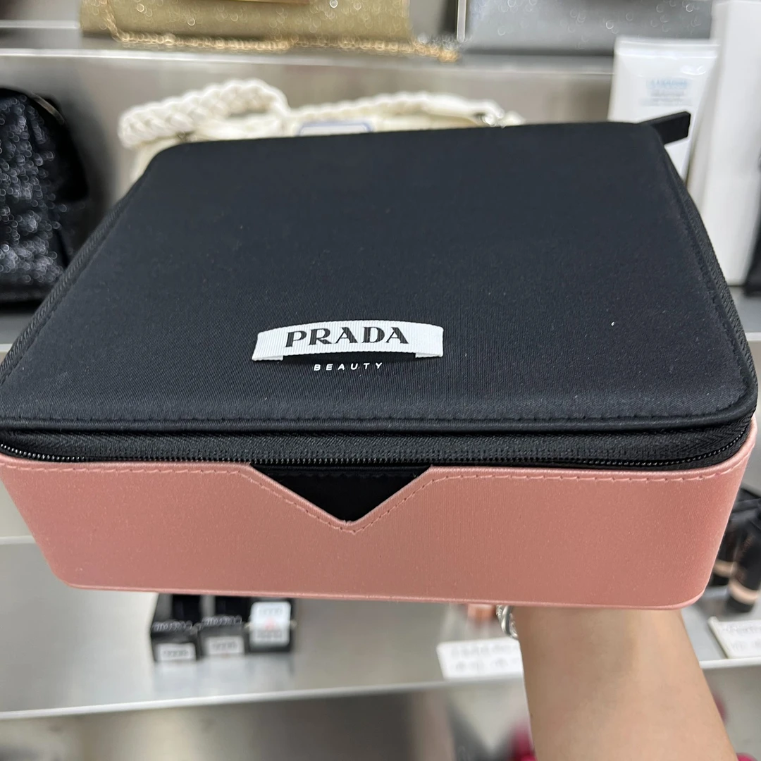 普拉达【K590】新款化妆包方包收纳盒小杂物零钱包收纳包化妆包
