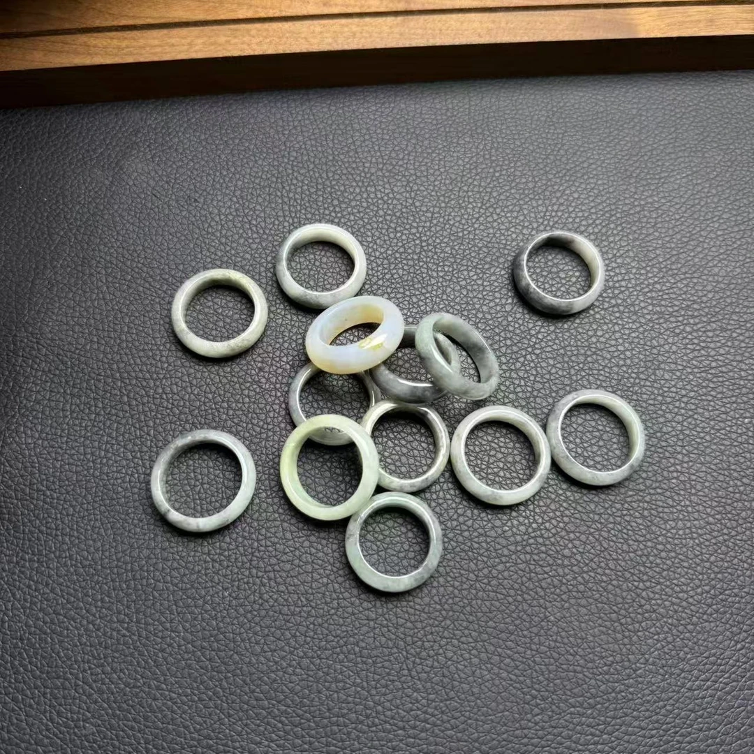 天然A货翡翠乌鸡戒圈-xc088-多样性发一