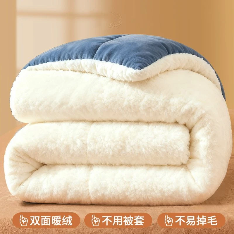 牛奶绒被子双面绒加厚保暖学生宿舍冬天棉被珊瑚绒被芯法兰绒冬被