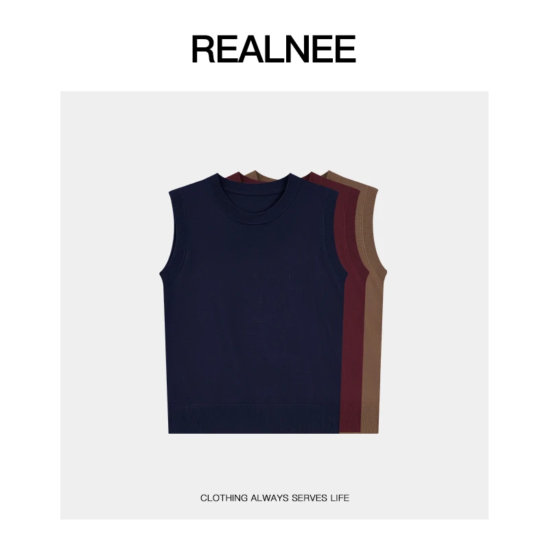REALNEEI【极度舒适】桑蚕丝极简美式背心云柔感搭配刚需03727-2