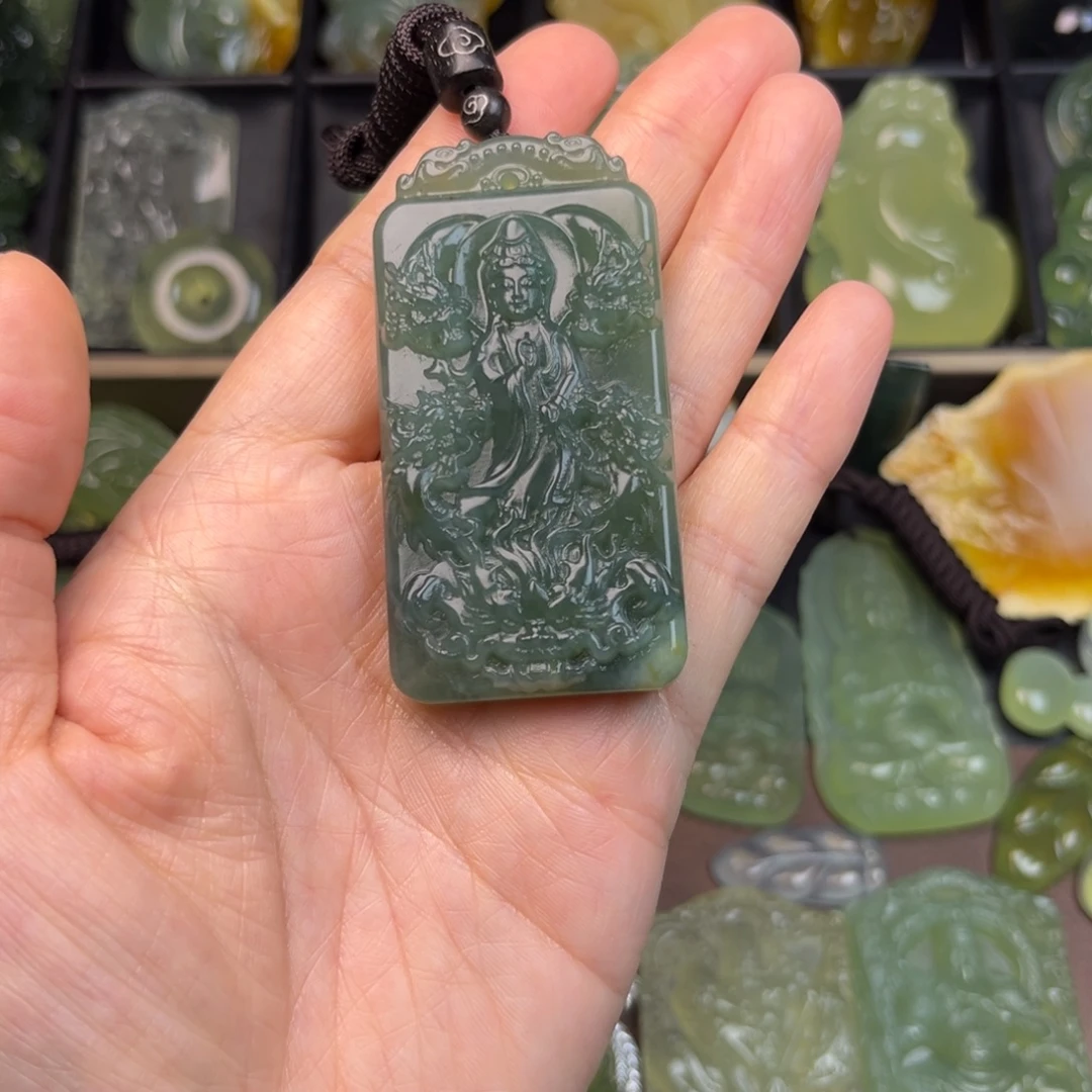 蛇纹石玉未镶嵌吊坠(不含链)
