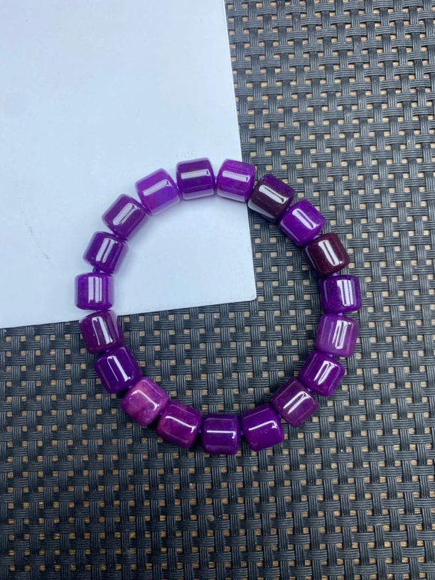 玉化紫卡10m路路通手串3150