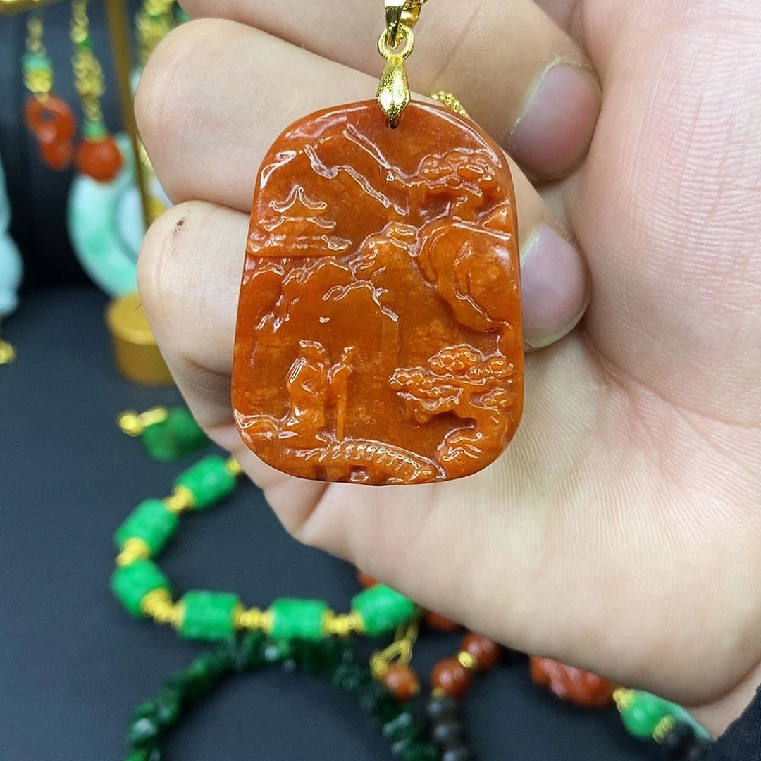 颈饰未镶嵌翡翠吊坠