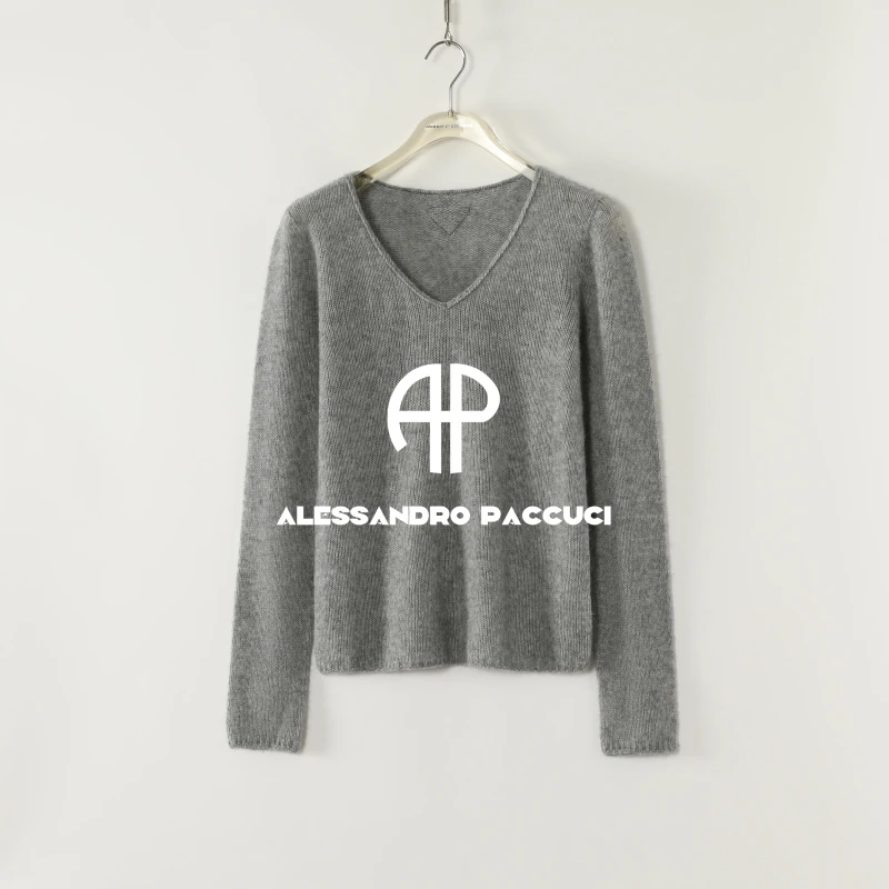 AP洛哥53132ST【自在记忆】羊绒+羊毛V领立体缝骨多色时尚套头衫