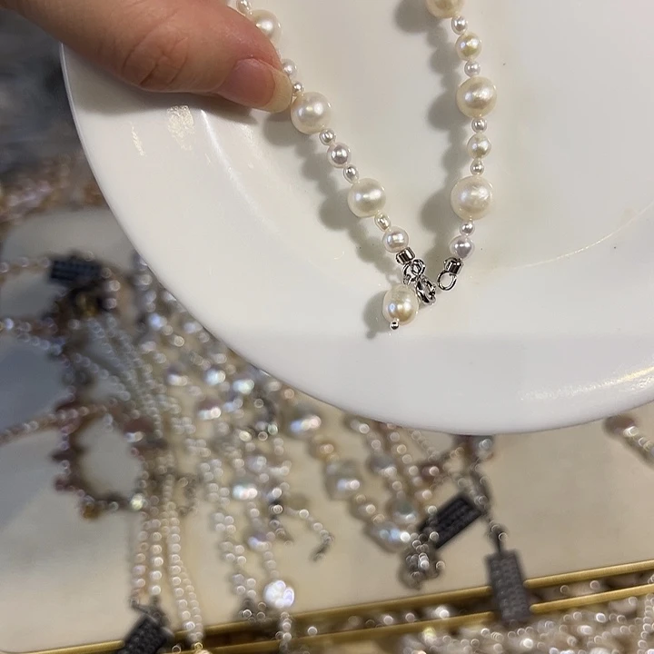 银S925镶嵌淡水珍珠设计款珠宝清货