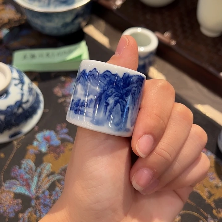 胖*i微瑕怡琅柴窑扳指盖置