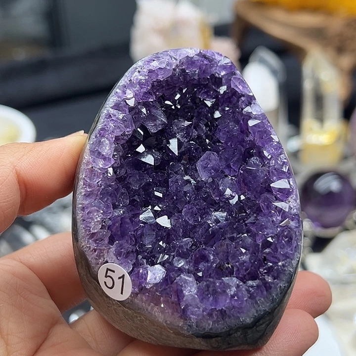 未镶嵌紫晶珠宝半成品