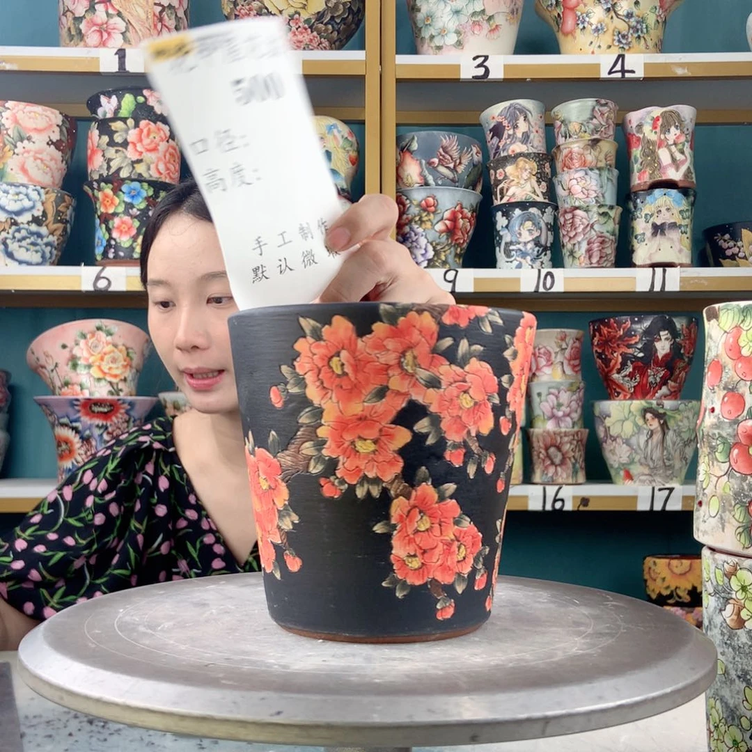 景德镇手工花盆500