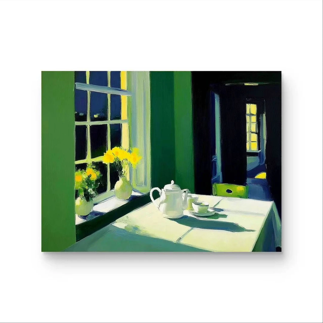 《茶时光》原创手绘画/60x80cm/中古风系列ZGF-450