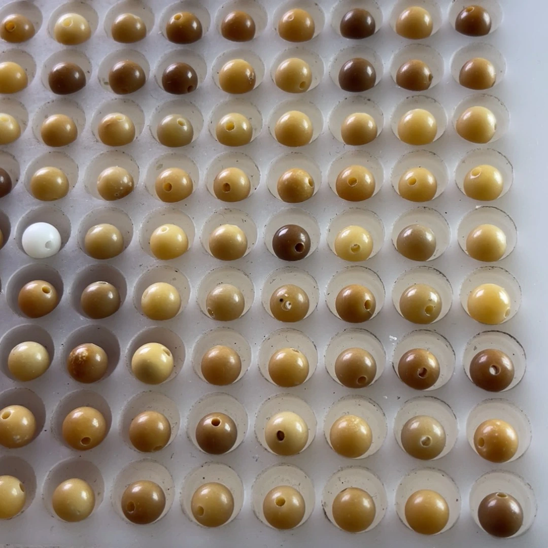 吊坠白玉菩提瑕疵8风化圆珠220颗