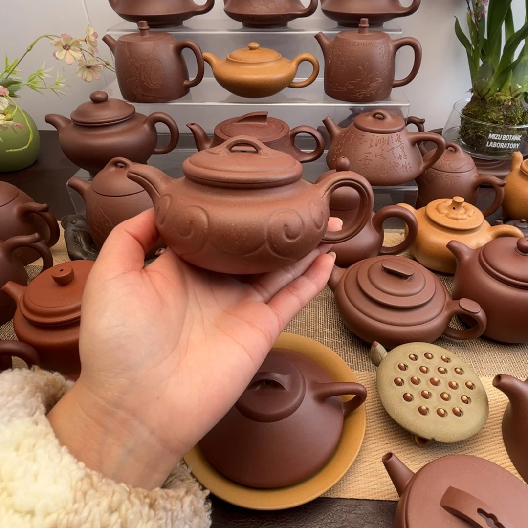 紫砂茶壶仿古如意瑕