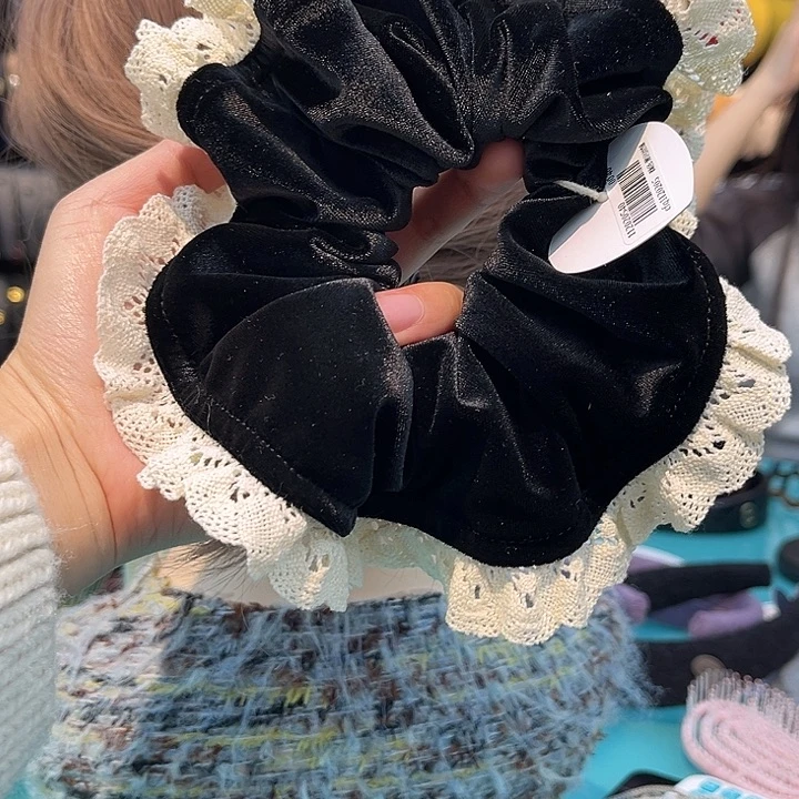 布艺铁合金黑色发圈