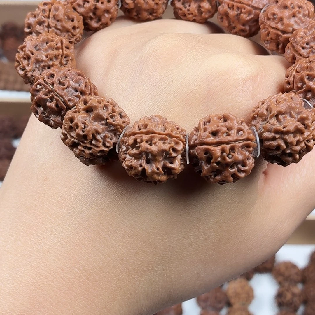 金刚菩提手串稀有精品4瓣蜂窝双龙