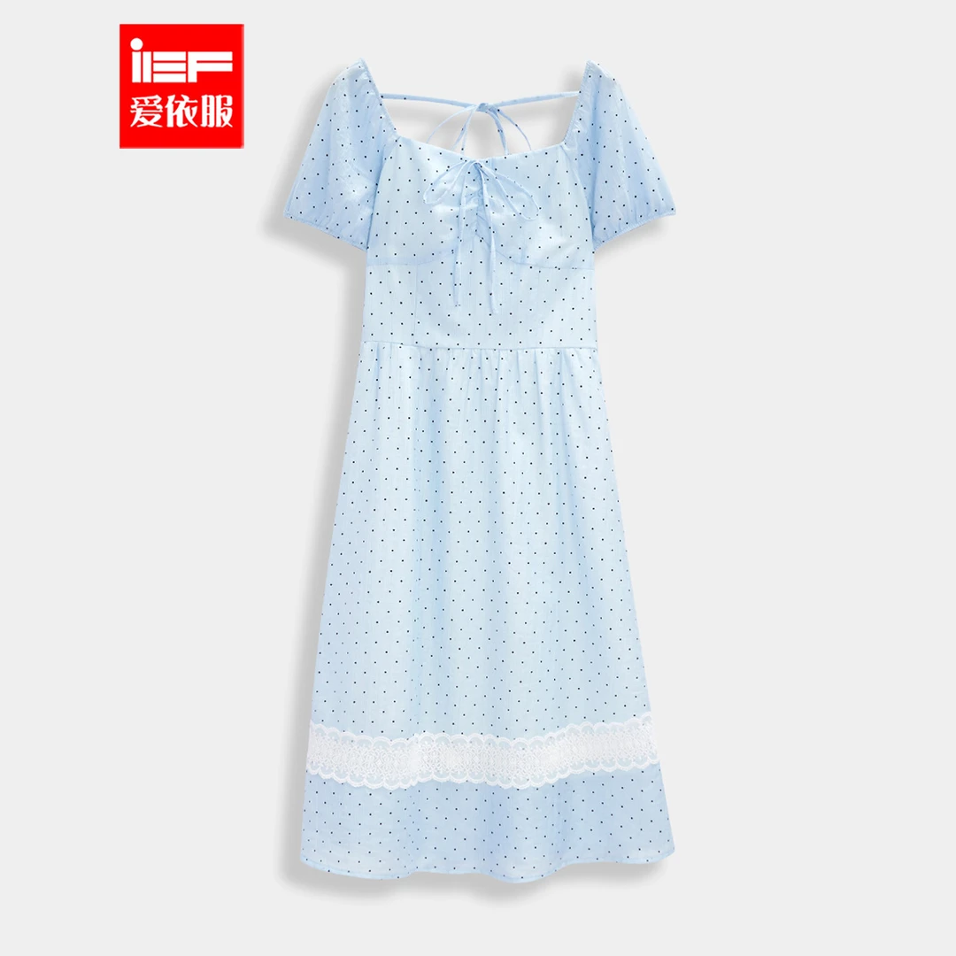 IEF/爱依服【微胖】大码女装2025夏季新款小女人连衣长裙流光风