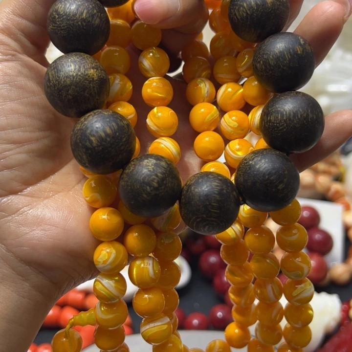 核桃手串/手链1.2加/108金黄大白