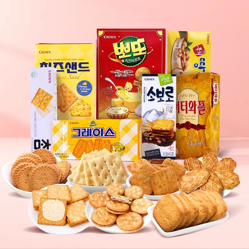 韩国进口克丽安饼干组合装干酪巧克力威化办公室零食【直播专用】