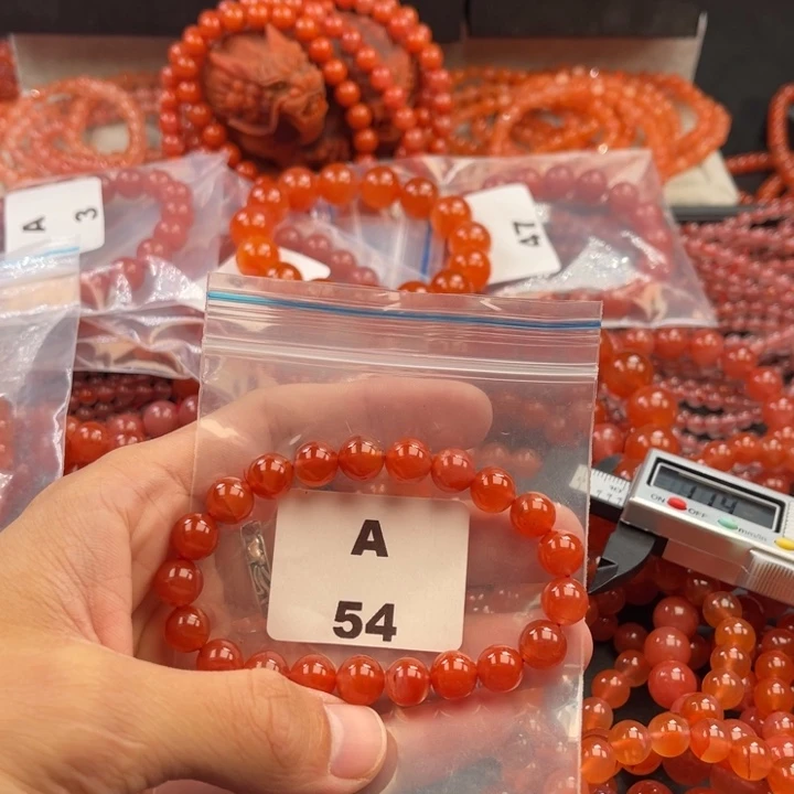 南红玛瑙未镶嵌多样性发货默认微瑕称重9mm