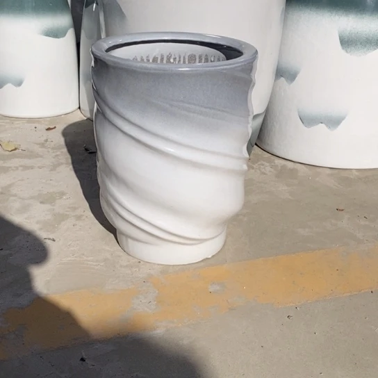 渐变灰螺旋纹中口25高33福利