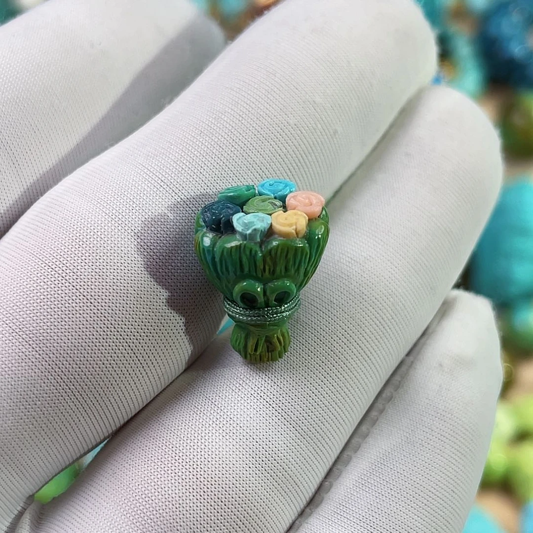 绿松石未镶嵌珠宝奇石12mm